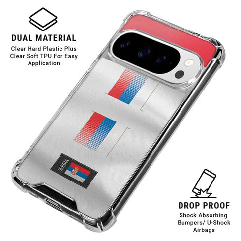 Serbia Soccer Flag Google Pixel 10 Pro XL Clear Case